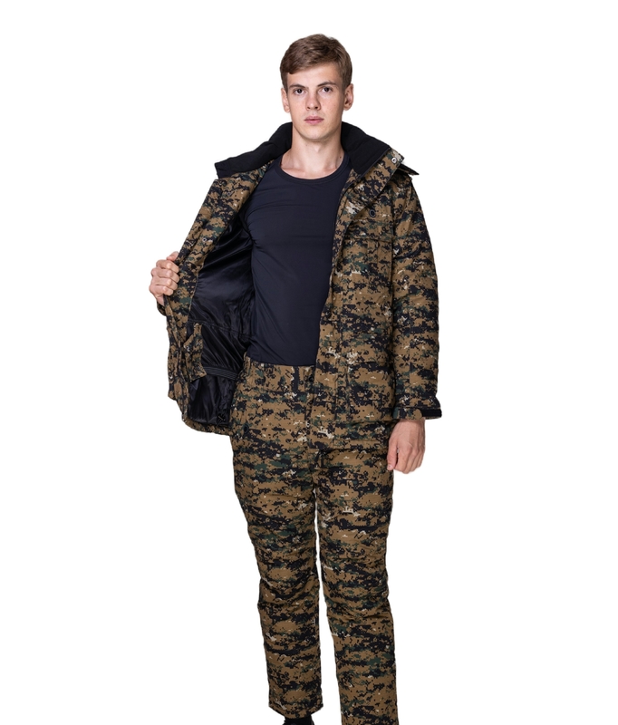 Winter Hiking Trip Self Heating Cotton Suit with Discharge Printing and Cotton Liner