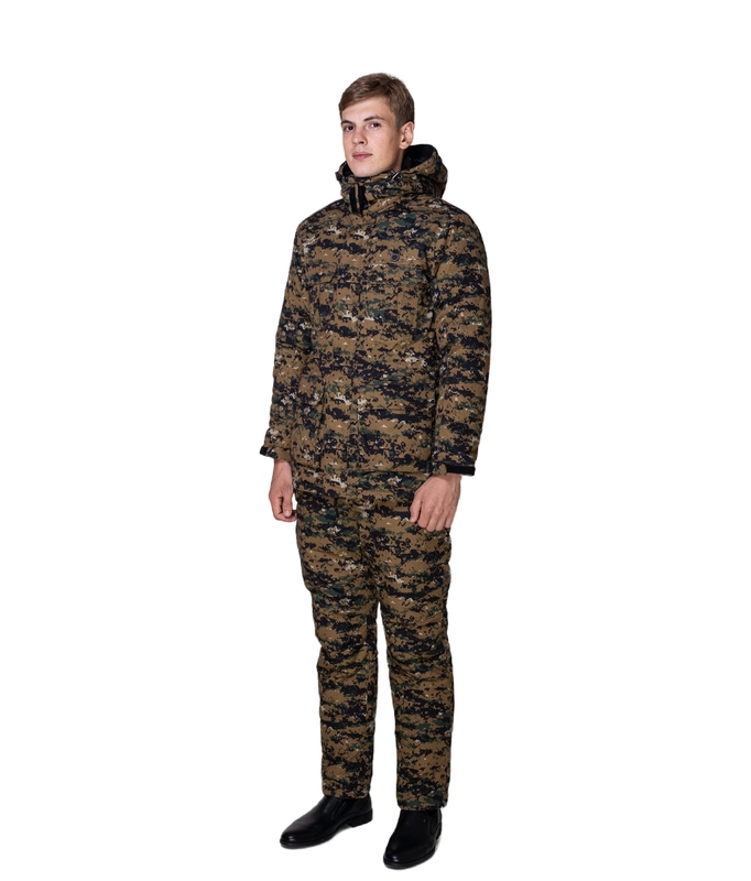 Winter Hiking Trip Self Heating Cotton Suit with Discharge Printing and Cotton Liner