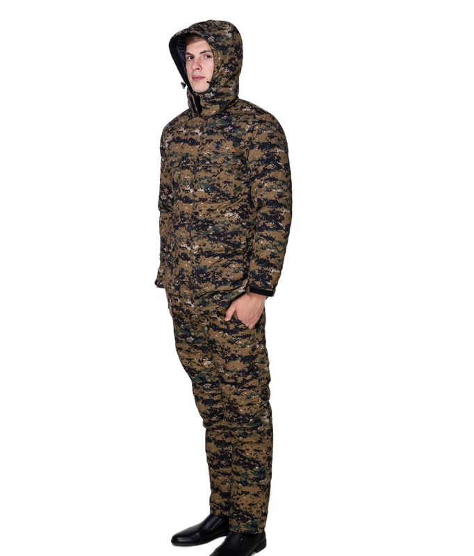 Winter Hiking Trip Self Heating Cotton Suit with Discharge Printing and Cotton Liner