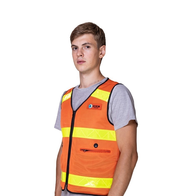 Geological exploration water circulation Cooling safety vest with and Zipper Closure